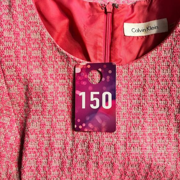 Calvin Klein A line Sleeveless Pink Midi Dress Size 10 Preppy - Picture 11 of 11